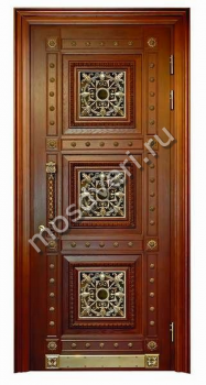 Эксклюзивная дверь с отделкой МДФ с резным декором - купить от производителя Мосдвери Эксклюзивная дверь с отделкой МДФ с резным декором